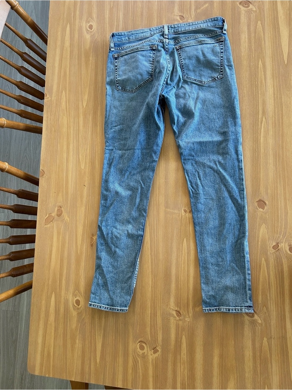 rag & bone light blue slim men's jeans